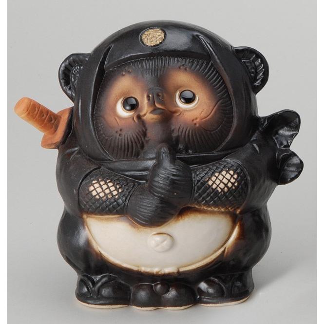 信楽焼 たぬき 忍者狸 (黒) 陶器 置物 タヌキ : 彩り屋 - 通販 - Yahoo