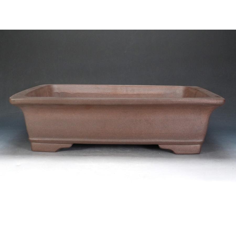 ISBS】人気常滑作家 中野裕士作「裕士紫泥外縁下紐段足長方鉢」(15号