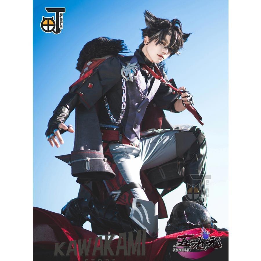 猫と三丁目 原神 コスプレ リオセスリ 衣装 ※ウィッグ 靴 グローブ