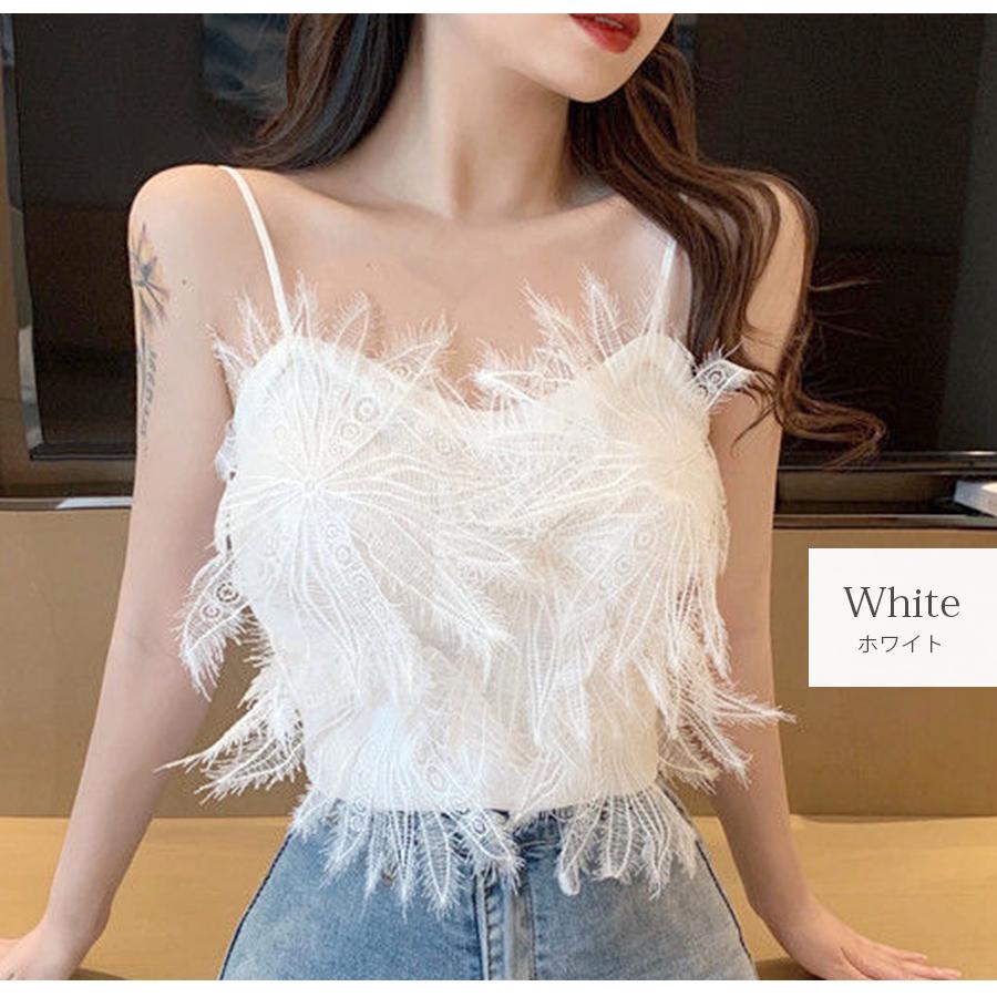 キャミソール ショート丈トップス セクシー ニットキャミソール 夏