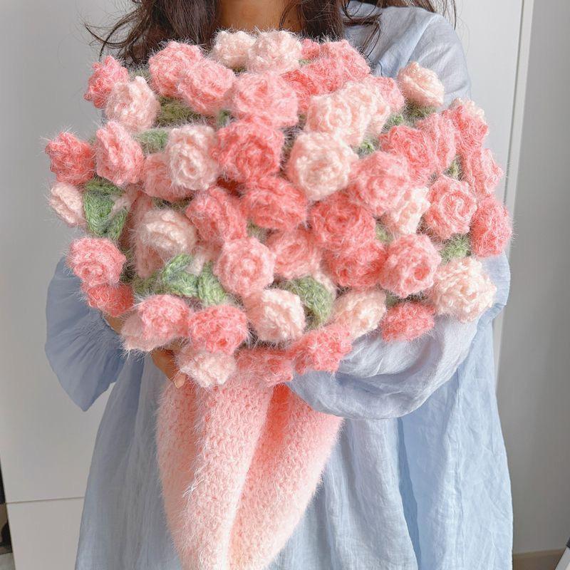 花束ブランケット ふわとろ毛布 完成品 直120CM グラデーション ブーケ