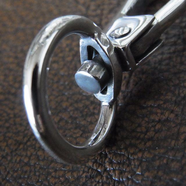 シルバー925製 回転式 アミナスカン クラスプ フック 無地 プレーン D