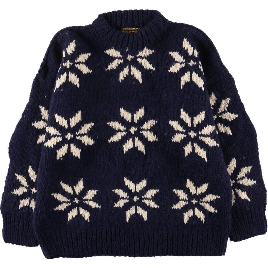 古着 80~90年代 REY WEAR ノルディック柄 スノー柄 雪柄 ハンドメイド
