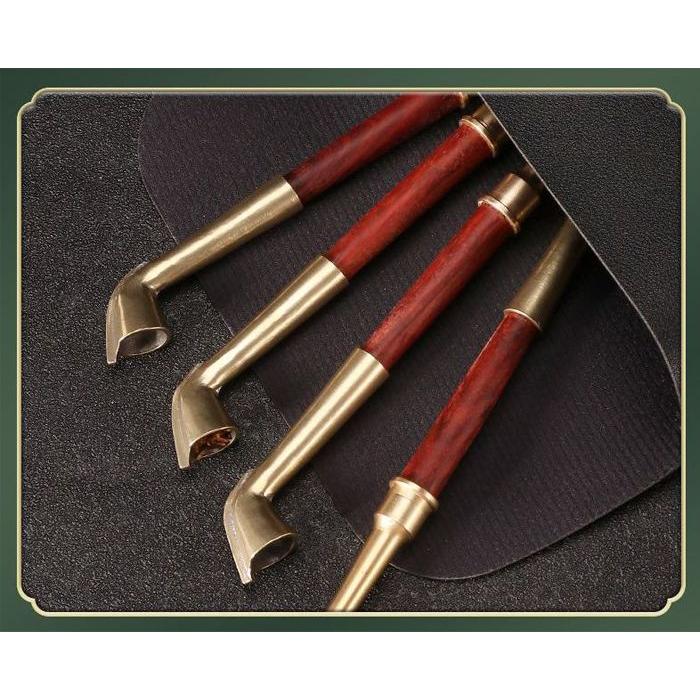 キセル ショート タイプ 喫煙具 煙管 えんかん タバコ管 天然木 銅