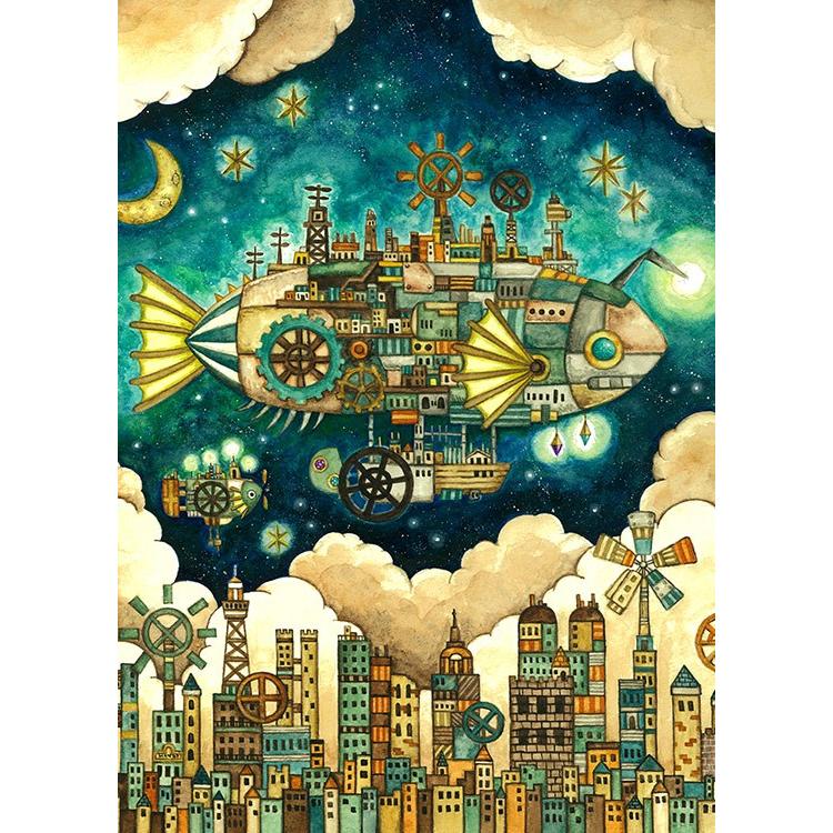 エポック社（EPOCH） ジグソーパズル 500ピース 空想の街 機械仕掛けの