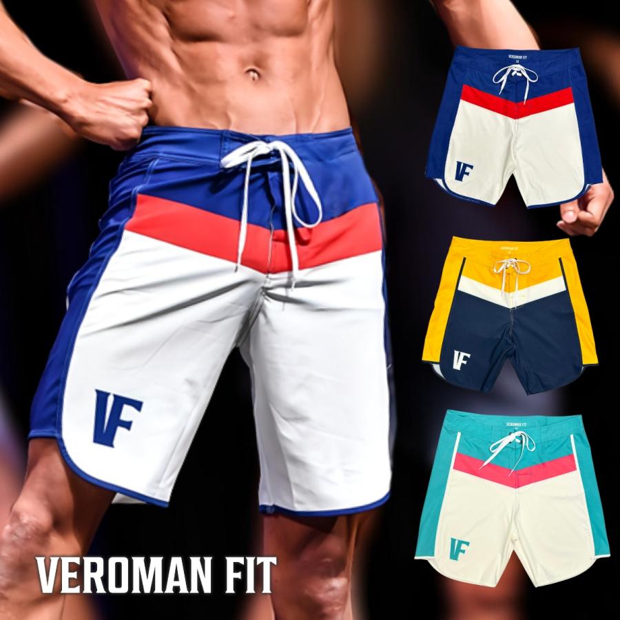 VEROMAN サーフパンツ フィジーク 水着 ボードショーツ サーフショーツ