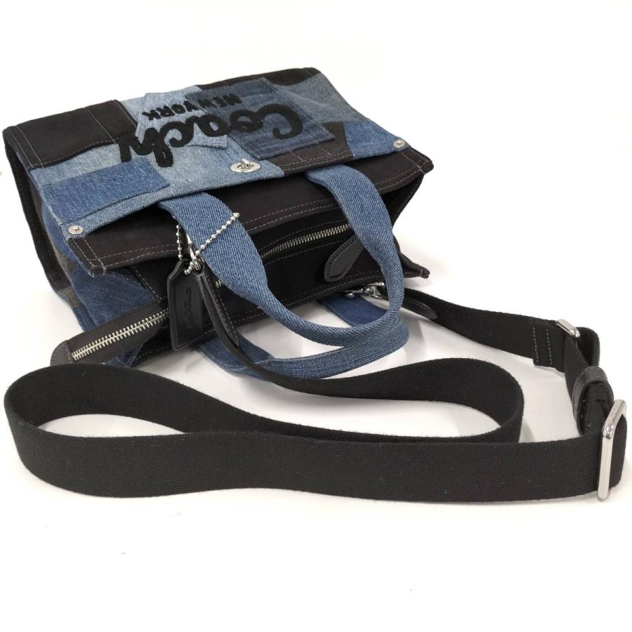 COACH（コーチ） COACH 2WAYハンドバッグ パッチワーク デニム ブルー