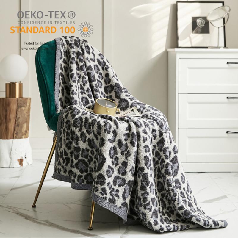 毛布 ブランケット ひざ掛け あったか ヒョウ柄 フリース 130*160