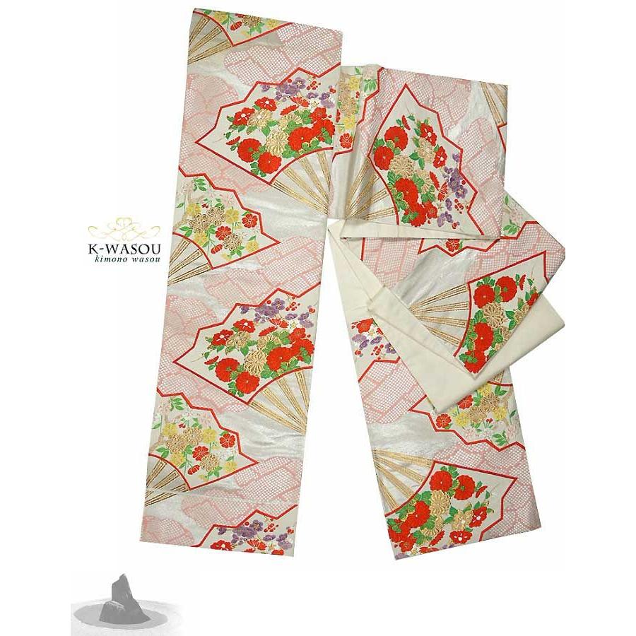 正絹袋帯) 新品商品 リサイクル 袋帯 未使用品 扇面未使用品