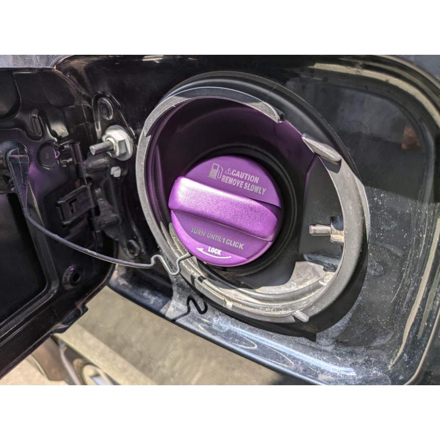 デザイン性UP♪ 給油口キャップ タンクキャップ カバー 紫