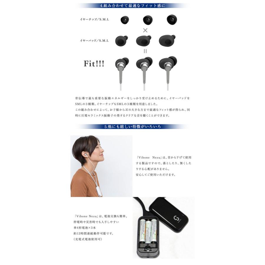 レンタル 骨伝導集音器 Vibone Nezu お試し 1週間 骨伝導方式 スマホ