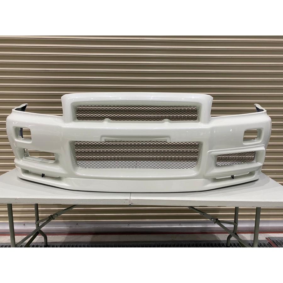 R34 GT-R純正形状 フロントバンパー ダクト リップ一体式 FRP オオクボ