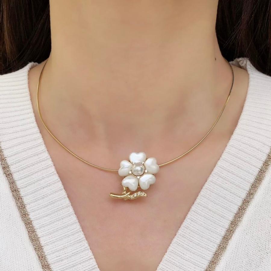 MIKIMOTO（ミキモト） ネックレス ブローチ 花 フラワー パール 7.2mm