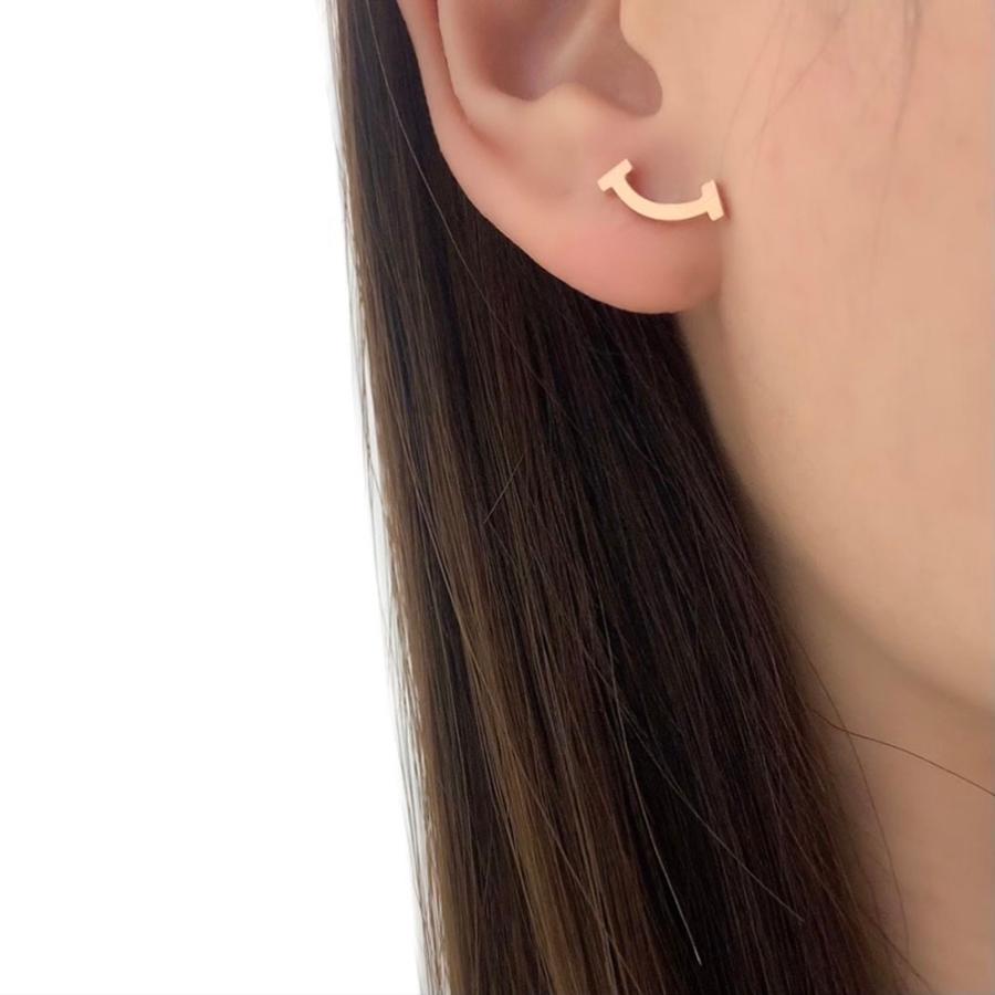 TIFFANY&Co.（ティファニー） ピアス Tスマイル 片側 片耳 K18PG 750