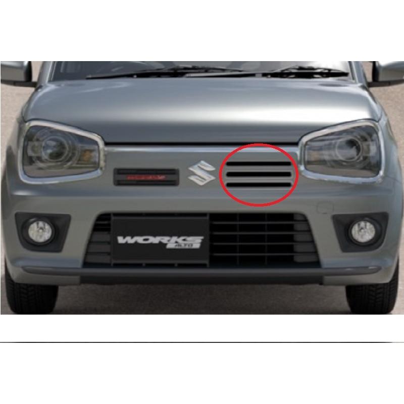 アルト (ZT)フロントグリルガーニッシュ(ブラックメッキ)3本セット