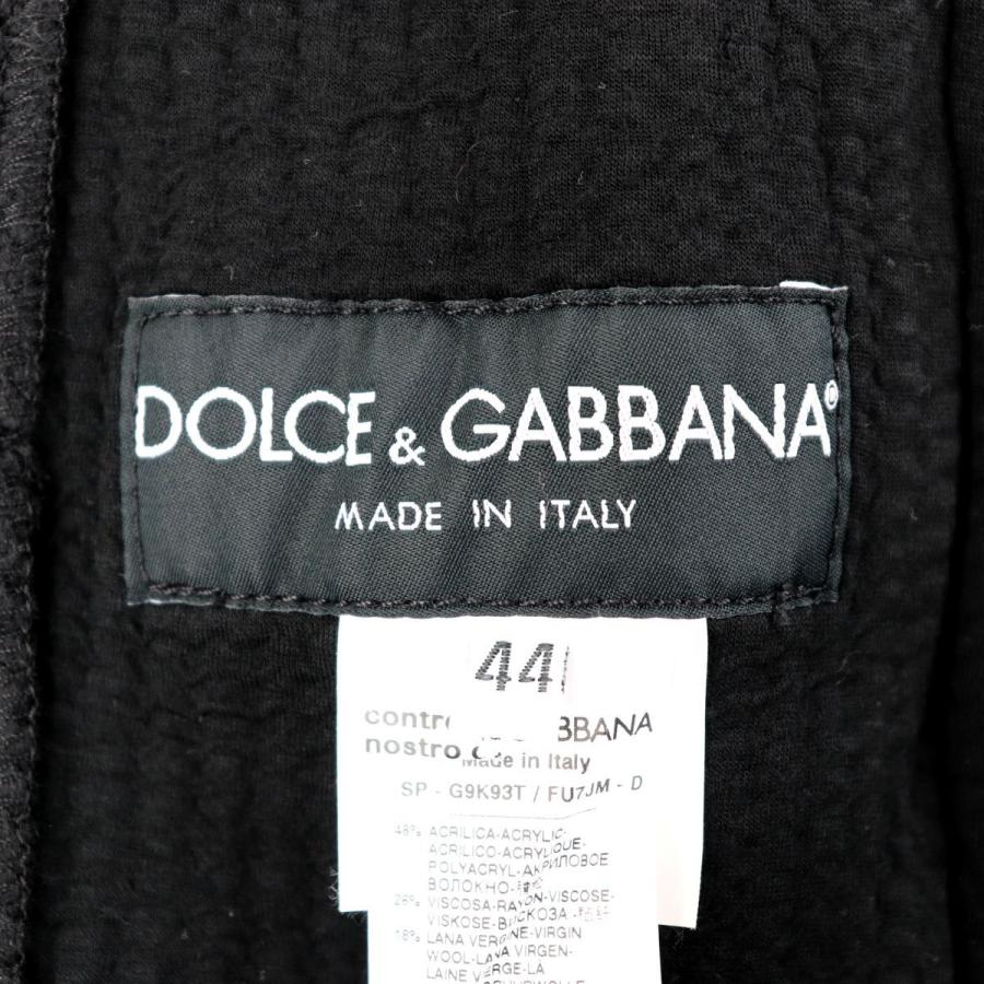 ドルチェ＆ガッバーナ ボア襟ニットジャケット メンズ 黒 44 未使用