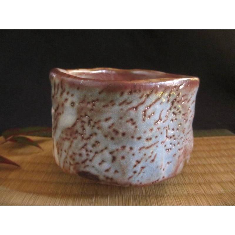 茶碗 鼠志野 橋姫文茶碗（共箱） 源九郎窯 加藤健 KA-147 : 織部の器