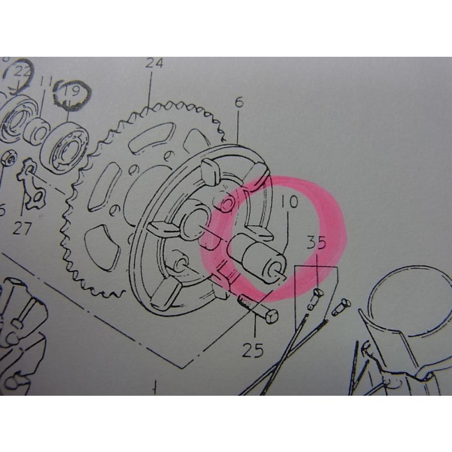 OUTLINE製品】GS400 スプロケットタワー、ベアリング内段付きカラー