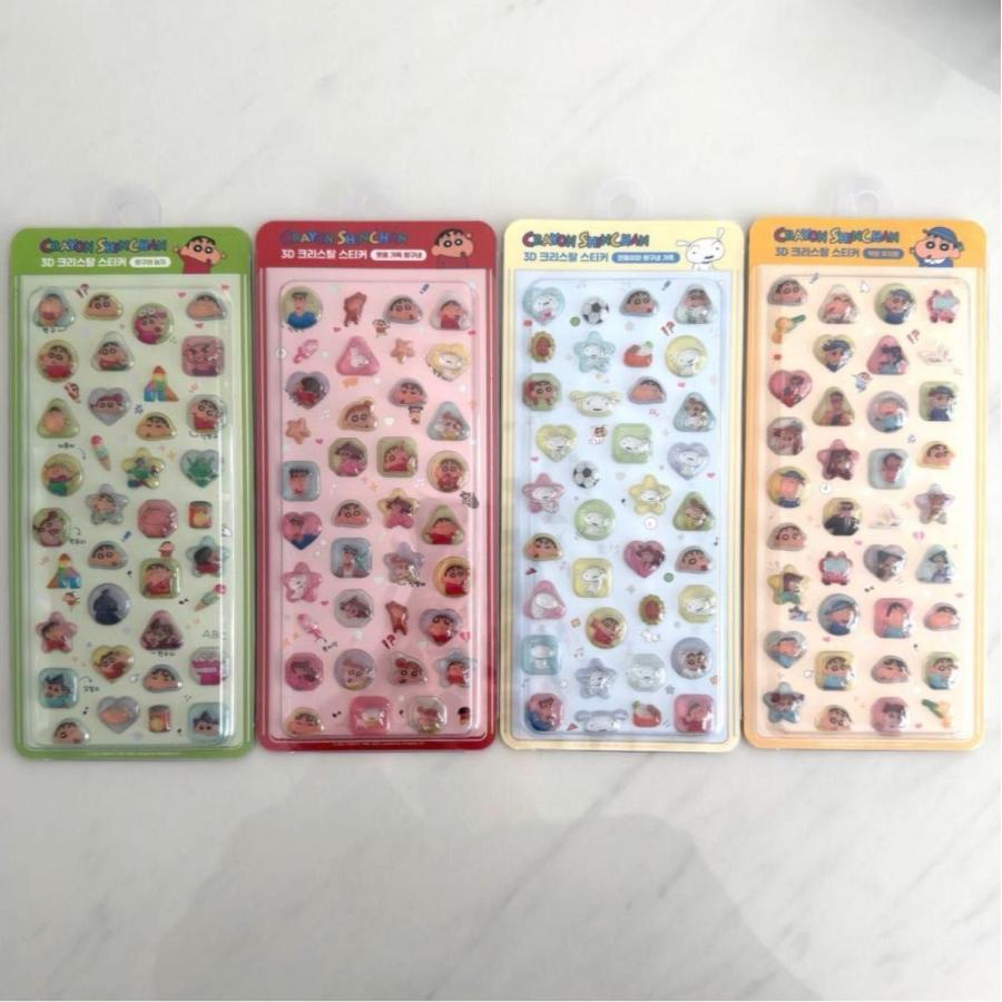 ラッピング対応 クレヨンしんちゃん 韓国限定 3D ぷっくりシール