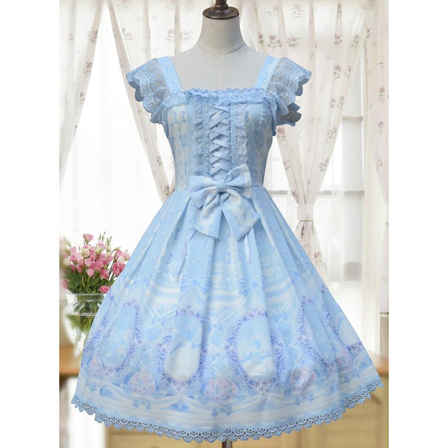 一部即納】ロリータ服 童話柄ジャンパースカート jsk ジャンスカ