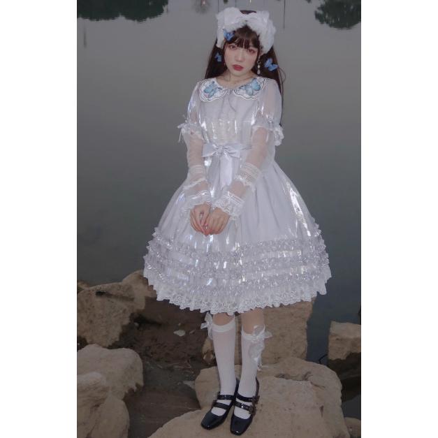ロリータファッション 甘ロリ ワンピース のみ 5色 膝丈 ひざ丈