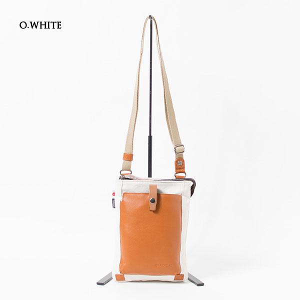 DOUBLES（ダブルス） 帆布 本革ショルダーバッグ イタリアンレザー