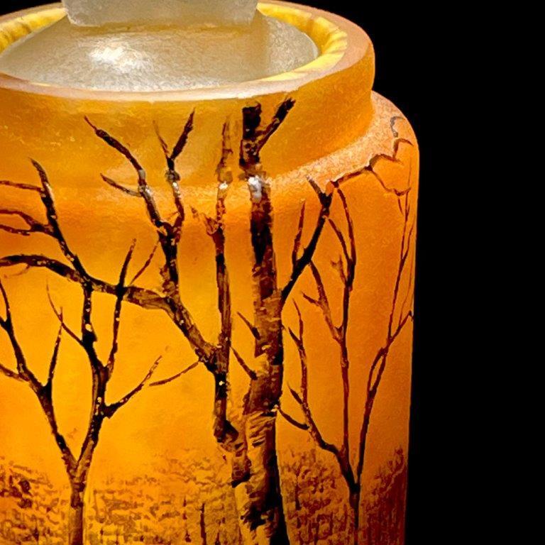 極上完品!！ ドームナンシー 冬景色文香香水瓶 エナメル彩 風景 Daum