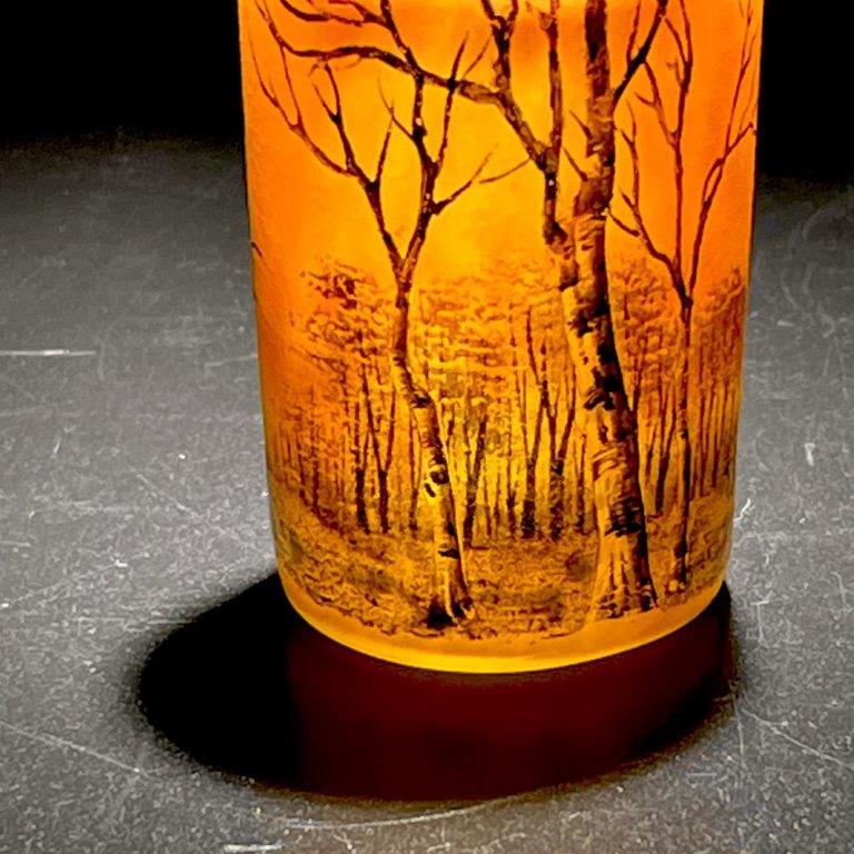 極上完品!！ ドームナンシー 冬景色文香香水瓶 エナメル彩 風景 Daum