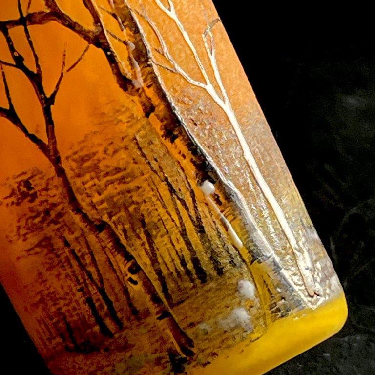 極上完品!！ ドームナンシー 冬景色文香香水瓶 エナメル彩 風景 Daum