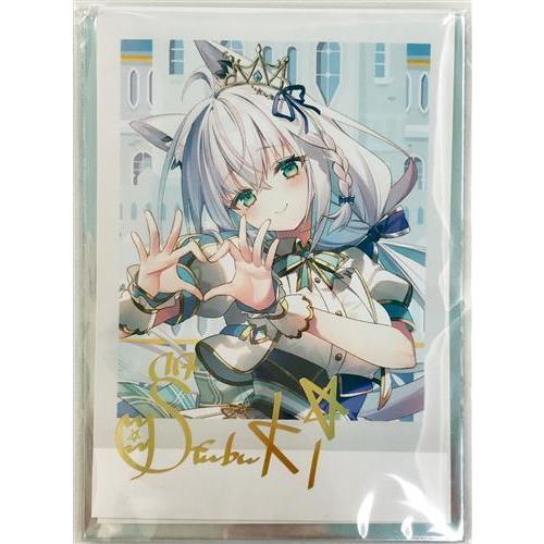 ホロライブ 夏の推し活フブちゃんフェア 箔押し複製サイン入り 特典