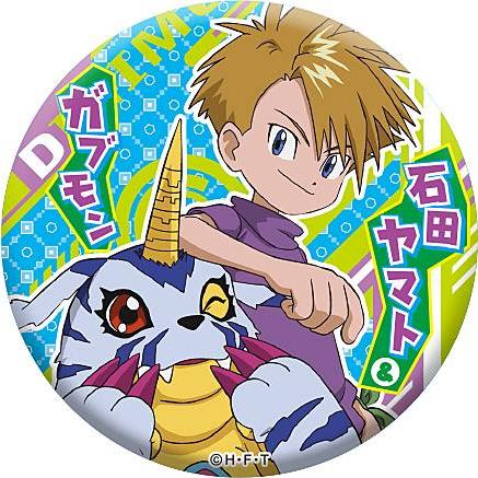 石田ヤマト＆ガブモン】 デジモンアドベンチャー 缶バッジ : トレカ