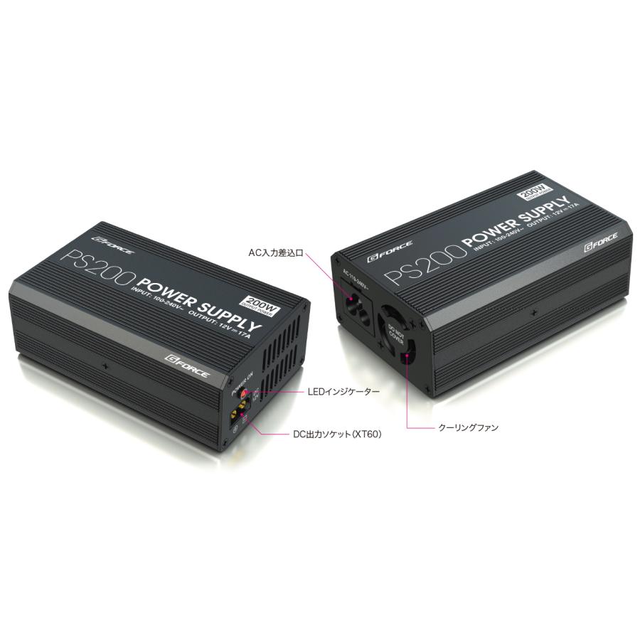 G-FORCE（ジーフォース） G-FORCE PS200 小型安定化電源 MAX17A(200W