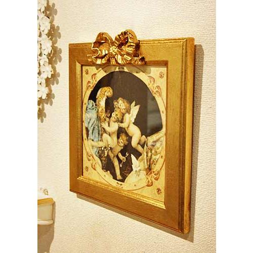 イタリア製 輸入雑貨 額絵 天使 エンジェル アートフレーム 愛の夢