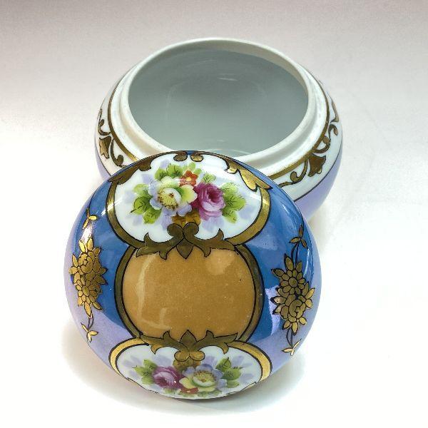 ノリタケ オールドノリタケ ラスター彩 花紋 トリンケットボックス