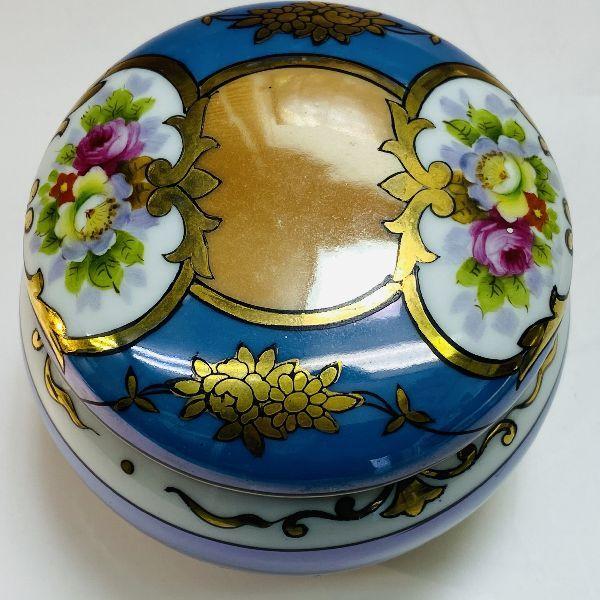 オールドノリタケ/デコレディ/パウダーボックス】アールデコ/ラスター