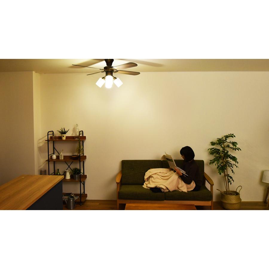 JAVALO ELF シーリングファン ライト LED対応 おしゃれ 木目 4灯 JE