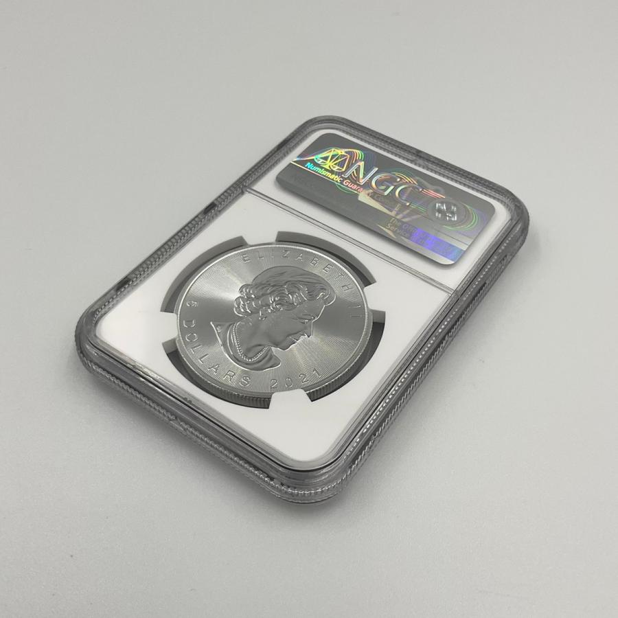 2021年 カナダ メイプルリーフ 1oz 5ドル 銀貨 エリザベス2世 NGC社