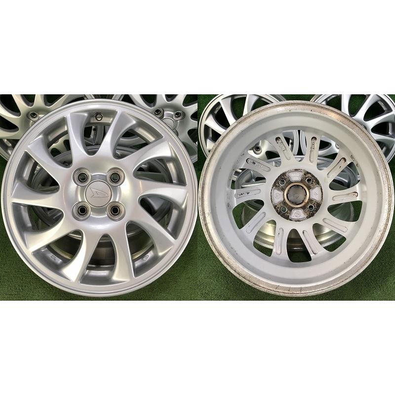 ☆15インチ ダイハツ 中古 純正 アルミホイール 4本 4穴 PCD:100 IN45