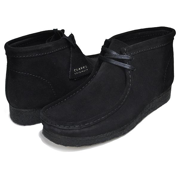 Clarks（クラークス） ワラビー ブーツ ブラックスウェード 靴