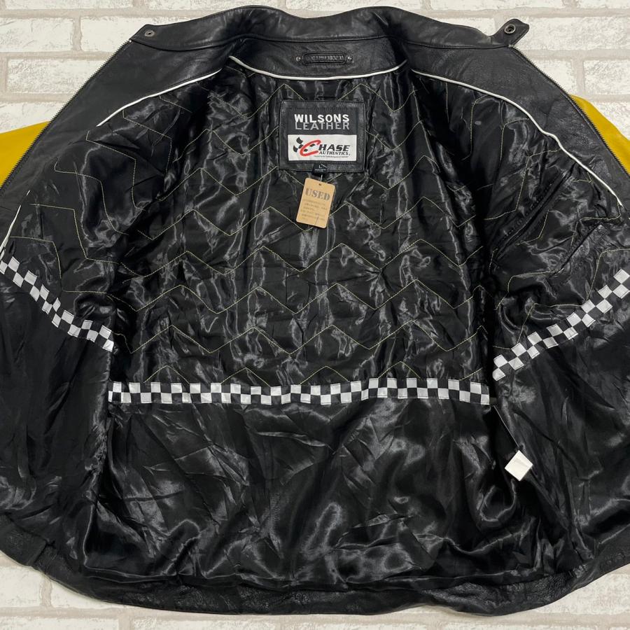 レーシング レザージャケット 本革 メンズ レディース L 古着 : Lucido