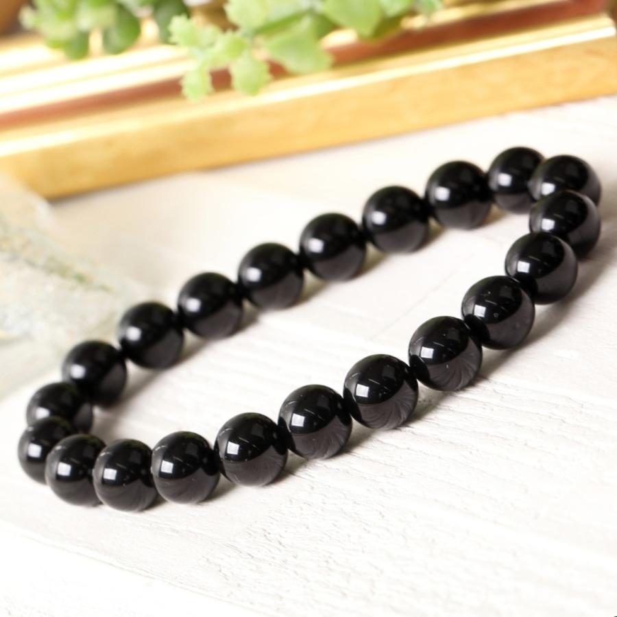 厳選 高品質 AAAAA 8mm 鑑別書掲載】モリオン ブレスレット 黒水晶 魔