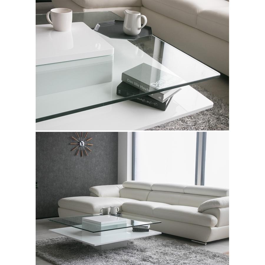 テーブル ガラステーブル センターテーブル ローテーブル 収納