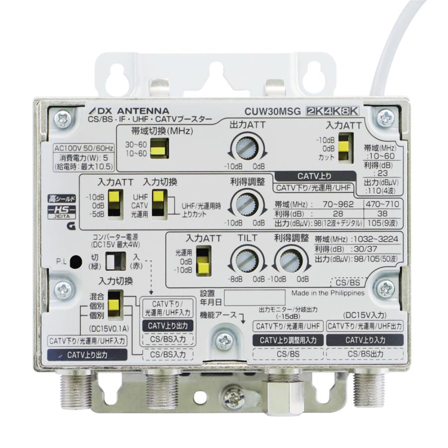 DXアンテナ CS/BS-IF・UHF・CATVブースター （30dB形） CUW30MSG