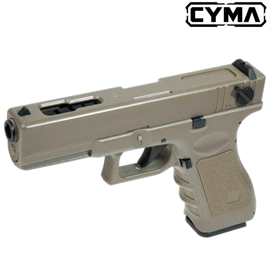 爆買いWEEK5％OFFクーポン】CYMA Glock18C MOSFET 電動ハンドガン TAN