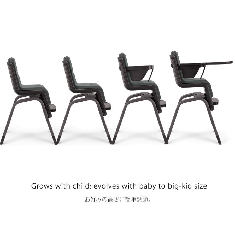 nuna ザズ ピューター ハイチェア 7ヶ月頃〜体重100kg テーブル・前