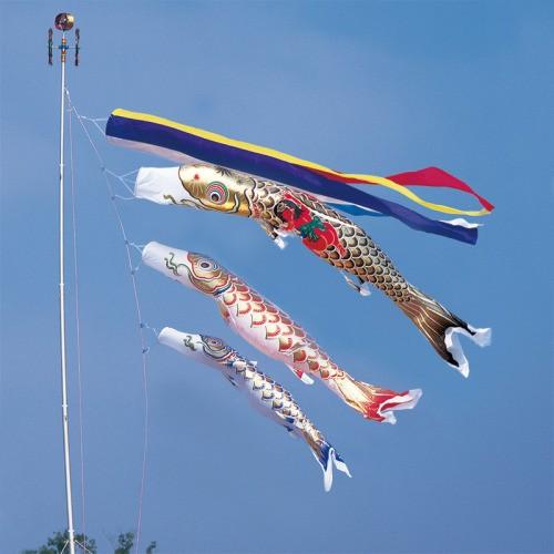 中古 鯉のぼり【A】5m 両面金太郎 こいのぼり 3色+吹流し こどもの日