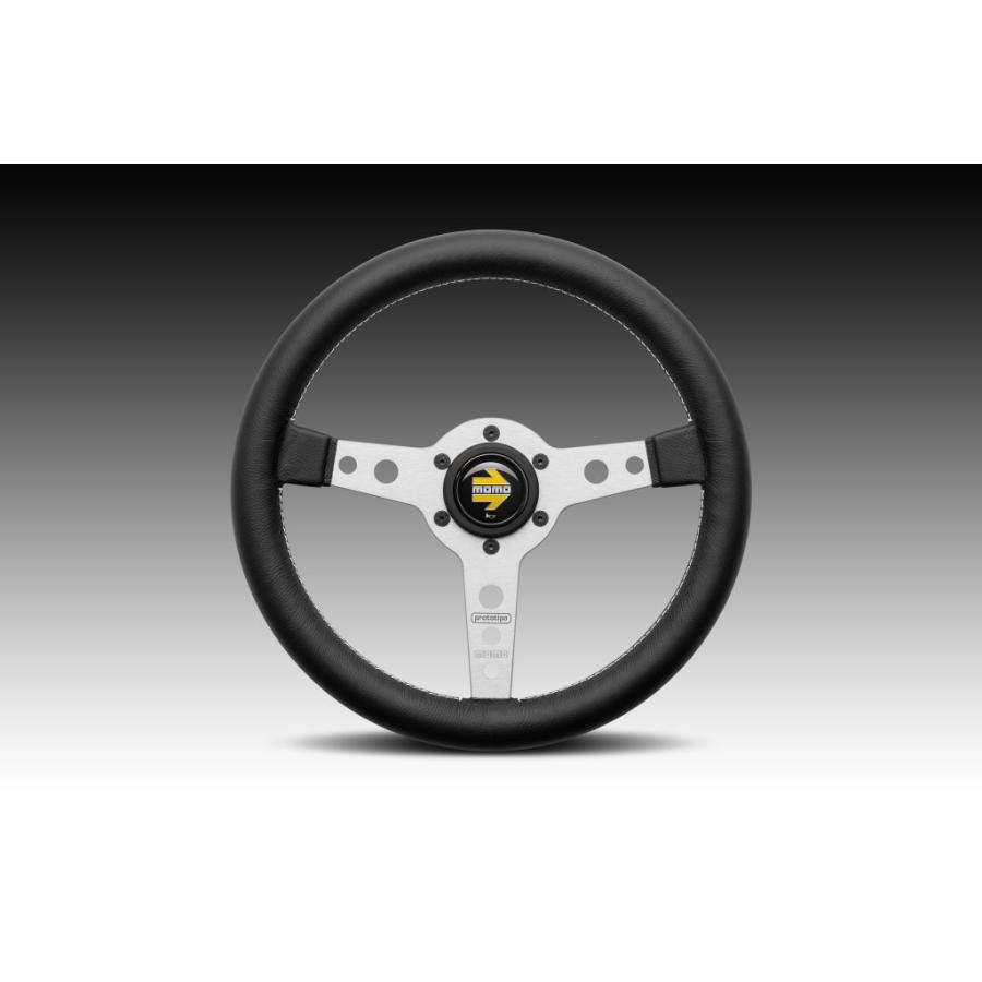 MOMO（モモ） ステアリング プロトタイプ ブラック 320 シルバー〔P-9