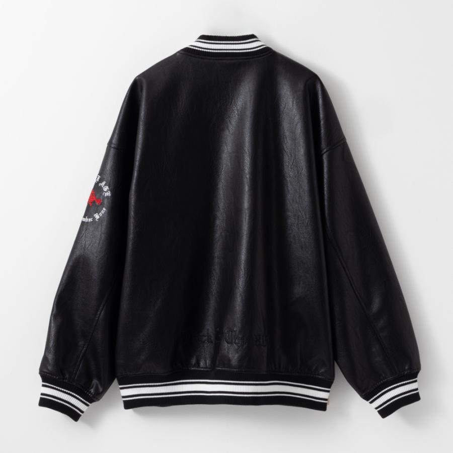 BRONZE AGE（ブロンズエイジ） スタジャン メンズ 合皮 サガラ刺繍