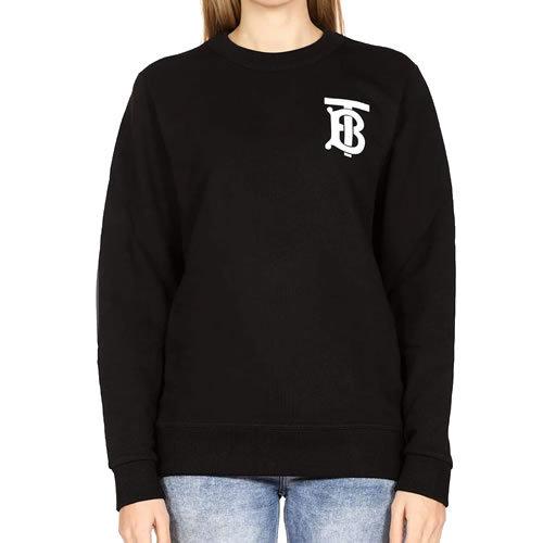 バーバリー Bロゴ＆スターパッチ スウェット トレーナー ブラック 楽天