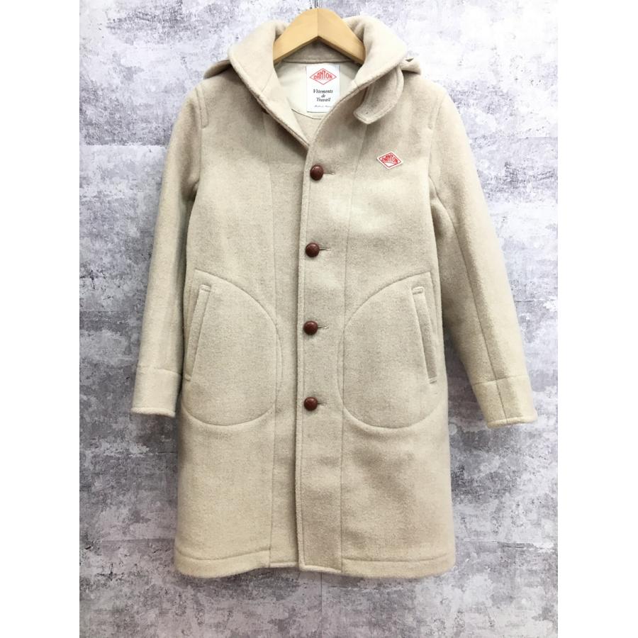 DANTON WOMEN'S WOOL MOSSER ダントン ウールモッサ 丸衿フードロング